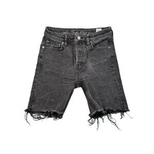 Free People Distressed Black Cutoff Shorts Size 26